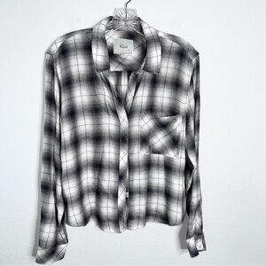 Rails Plaid Shirt Top Womens Medium Plaid Long Sleeve Button Down Dylan CC